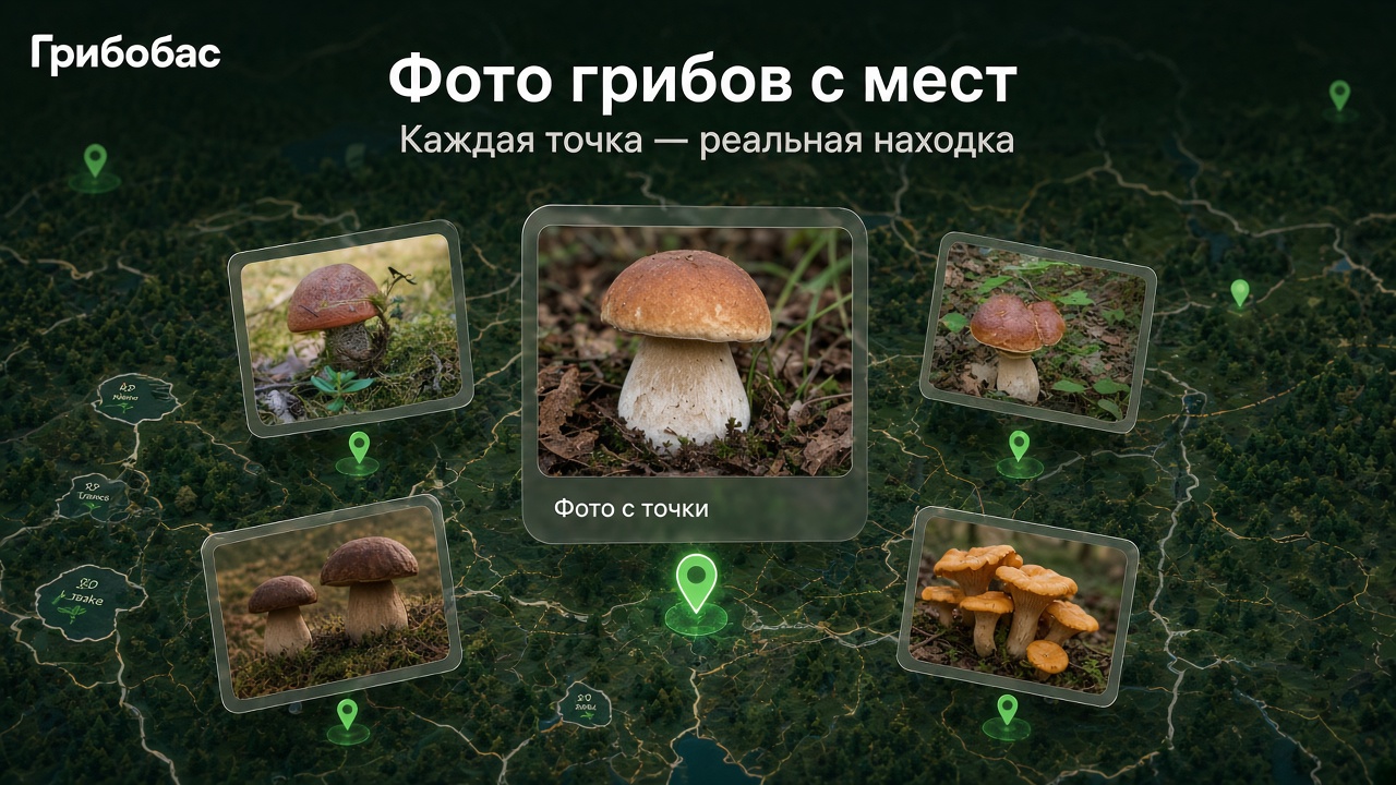 Точки и фото грибных мест для новичка